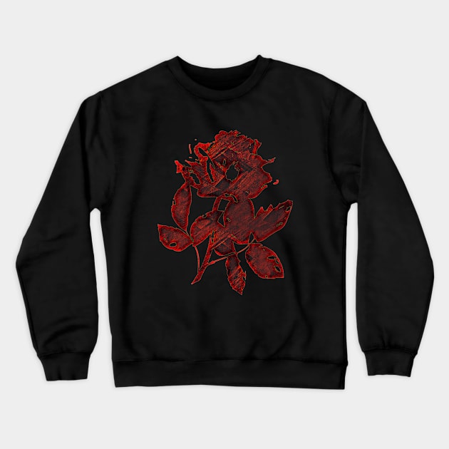 Red Cherry Maple Leaf Crewneck Sweatshirt by Alemway